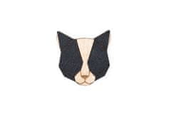 BeWooden drevená brošňa Black Cat Brooch univerzálna