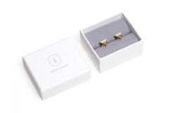 BeWooden Náušnice s dreveným detailom White Wine Gold Earrings hnedé univerzálny