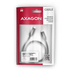 AXAGON BUCM32-CM20AB, SPEED+ kábel USB-C <-> USB-C, 2m, USB 20Gbps, PD 100W 5A, 4K HD, ALU, oplet, čierny
