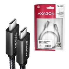 AXAGON BUCM32-CM10AB, SPEED+ kábel USB-C <-> USB-C, 1m, USB 20Gbps, PD 100W 5A, 4K HD, ALU, oplet, čierny