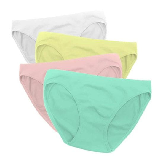 VivoVita Vivo Panties – Sada spodnej bielizne (4 ks) - KLASICKÉ - biela, zelená, marhuľová, žltá