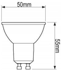 LUMILED 10x LED žiarovka GU10 3W = 30W 270lm 3000K Teplá biela 120°