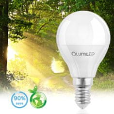 LUMILED 6x LED žiarovka E14 P45 5W = 40W 470lm 3000K Teplá biela 180°