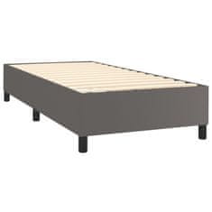 Petromila vidaXL Boxspring posteľ s matracom sivá 90x190 cm umelá koža