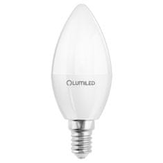 LUMILED 10x LED žiarovka E14 B35 10W = 75W 990lm 3000K Teplá biela 180°