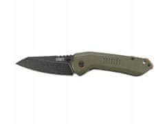 CRKT CR-6280 OVERLAND OD GREEN vreckový nôž 7,6 cm, zelená, G10