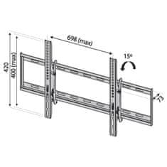 TB TOUCH TB TV wall mount TB-751 až 80", 35kg max VESA 600x400