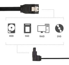 slomart AK121D SATA III lomený kábel 40 cm