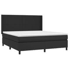 Petromila vidaXL Boxspring posteľ s matracom čierna 160x200 cm umelá koža