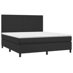 Petromila vidaXL Boxspring posteľ s matracom čierna 160x200 cm umelá koža