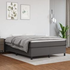 Petromila vidaXL Boxspring posteľ s matracom sivá 140x190 cm umelá koža