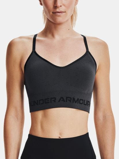 Under Armour Podprsenka UA Seamless Low Long Htr Bra-GRY