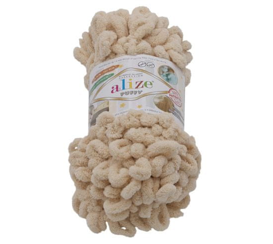 Alize Priadza PUFFY - 100g / 9 m - béžová