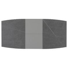 Autronic Jedálenský stôl 120+40x70 cm, keramická doska sivý mramor, MDF, sivý matný lak HT-424M GREY