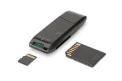 Digitus USB 2.0 SD / Micro SD čítačka kariet pre karty SD (SDHC / SDXC) a TF (Micro-SD)