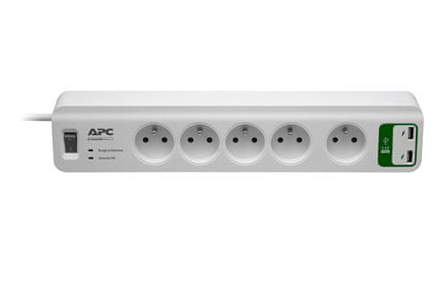 APC Essential SurgeArrest 5 zásuviek s 2 USB portami 5 V, 2,4 A