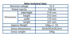 Volt Batéria olovená AGM 12V/100Ah VRLA VOLT gélový akumulátor