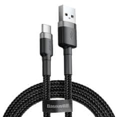 shumee Odolný nylonový kábel USB-C 2A 3M čierno-šedý