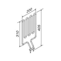 HARVIA ZSN-160 1800W, vykurovacie teleso špirála pre saunovú pec