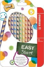 Stabilo Pastelky "Easycolours", HB, trojhranná, pre ľavákov, 12ks/bal.