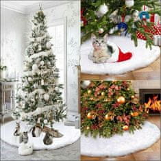 Korbi Biela veľká podložka pod vianočný stromček, 122 cm