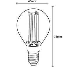 LUMILED 6x LED žiarovka E14 P45 7W = 60W 806lm 3000K Teplá biela 360°