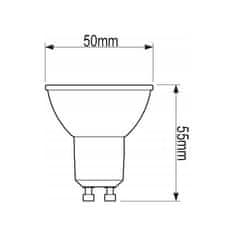 LUMILED 10x LED žiarovka GU10 6W = 60W 580lm 6500K Studená biela 120° Čierna