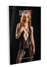 Daring Intimates Floral Halter Bodystocking - O/S