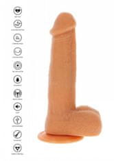 Toyjoy Get Real Naked - Rotating Beads Vibrating Dildo / realistické dildo 21 cm