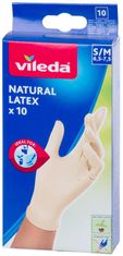 VILEDA Rukavice Vileda Natural Latex, S/M, bal. 10 ks