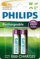 Philips dobíjacia batéria AA 2600mAh, NiMH - 2ks