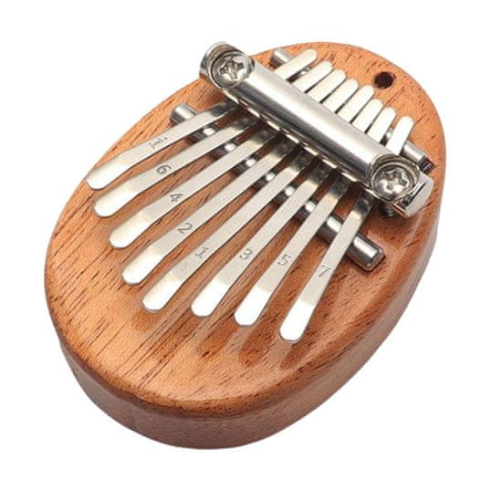 Northix Drevený palcový klavír - Kalimba - 8 kláves