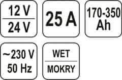 YATO Nabíjačka 25A 12/24V