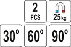 YATO Magnetické držiaky zváračské 2ks 25kg