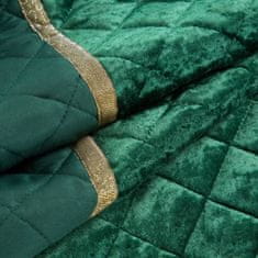 Eurofirany Prehoz na posteľ Kristin 220x240 cm Tmavo zelená