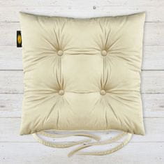 Eurofirany Vankúš na stoličku "Velvet Chair Pillow" 40x40x8 cm Light Gold "