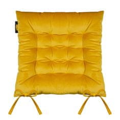 Eurofirany Vankúš na stoličku "Velvet Chair Pillow" 40x40x6 cm Mustard "