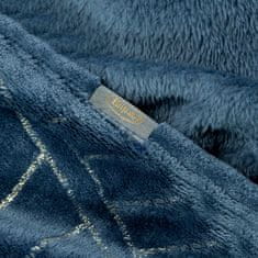 Eurofirany Flano deka veľmi jemná na dotyk s lesklou potlačou 150X200 námornícka modrá