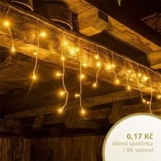 DecoLED DecoLED Svietiace cencúle - 2 x 0,5 m, 40 teple bielych LED