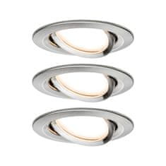 Paulmann Paulmann SmartHome Zigbee vstavané svietidlá sada LED Coin Nova Plus 3x6,5W stmievateľné kruhové kov kartáčovaný 929.59 P 92959 92959