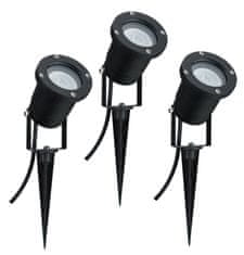 Paulmann Paulmann Outdoor LED pre osvetlenie rastlín zápich IP44 3x3,5W GU10 čierna 988.97 P 98897 98897