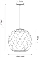 Light Impressions Light Impressions Deko-light závesné svietidlo Asterope okrúhle 500 220-240V AC / 50-60Hz E27 3x max. 60,00 W 1600 mm biela mat 342131