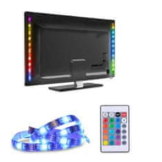 Solight Solight LED RGB pásik pre TV, 2x 50cm, USB, vypínač, diaľkový ovládač WM504