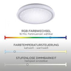 PAUL NEUHAUS PAUL NEUHAUS LED stropné svietidlo, biele, hviezdne nebo RGB plus 3000-5000K LD 15230-16