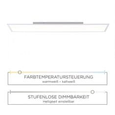PAUL NEUHAUS PAUL NEUHAUS LED panel, stropné svietidlo, ploché, 120x30cm, biele 2700-5000K LD 14533-16