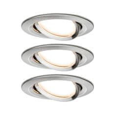 Paulmann Paulmann Vstavané svietidlo LED Nova kruhové 3x6,5W kov kartáčovaný nastaviteľné 934.47 P 93447 93447