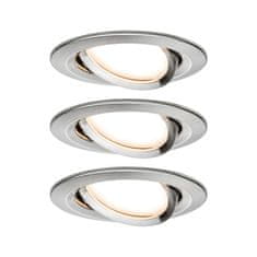 Paulmann Paulmann Vstavané svietidlo LED Nova kruhové 3x6,5W kov kartáčovaný nastaviteľné 3-krokové-stmievateľné 934.83 P 93483 93483