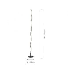 PAUL NEUHAUS PAUL NEUHAUS LED dizajnové stojacie svietidlo, dizajn vlny, čierna 3000K LD 15168-18