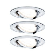 Paulmann Paulmann Vstavané svietidlo LED Nova kruhové 3x6,5W GU10 chróm výklopné 934.34 P 93434 93434