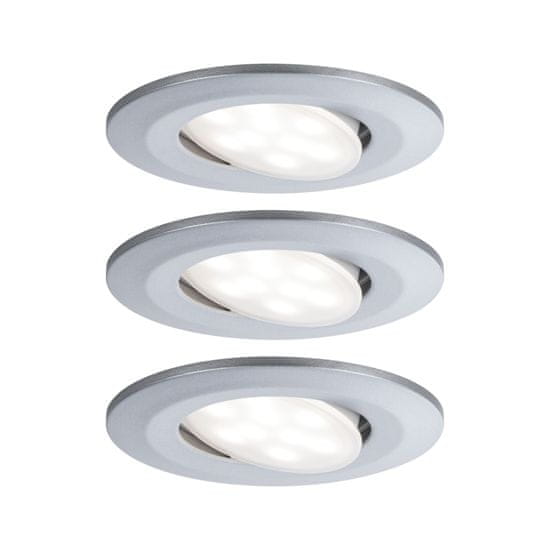 Paulmann Paulmann Vstavané svietidlo LED Calla kruhové 3x6,5W matný chróm výklopné 999.33 P 99933 99933